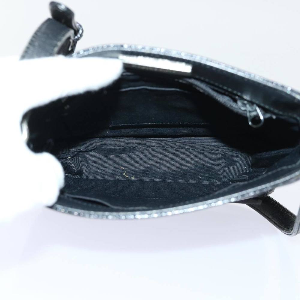 BURBERRY Shoulder Bag Leather Suede Black Auth bs7703 - Picture 11 of 16